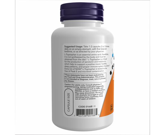 Купить L-Tryptophan 500mg - 120 vcaps, фото , изображение 3, характеристики, отзывы