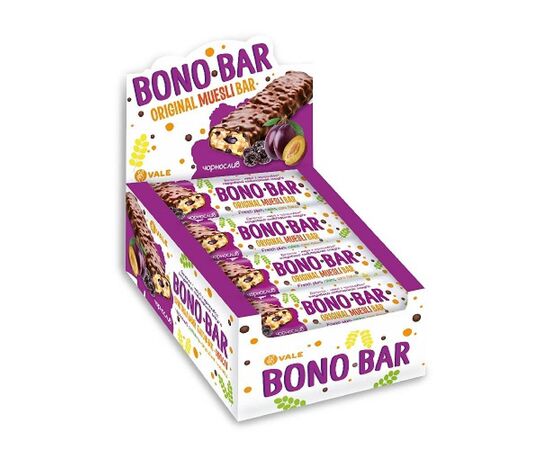 Купить Bono Bar Original Muesli - 20х40g French Plum, фото , характеристики, отзывы