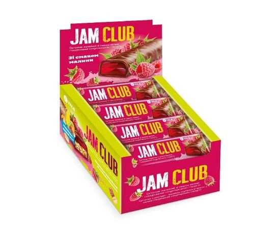 Купить Батончики Jam Club - 24x40g Jelly with Raspberry (Желе + малина) -VALE, фото , характеристики, отзывы