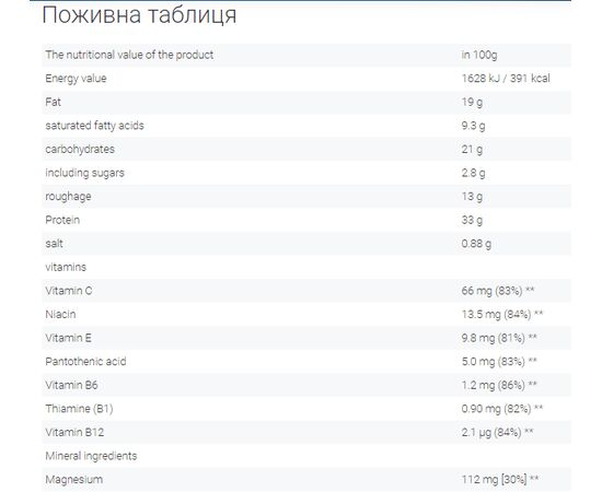 Купить Protein 33% Bar - 50g Vanilla-Raspberry, фото , изображение 2, характеристики, отзывы