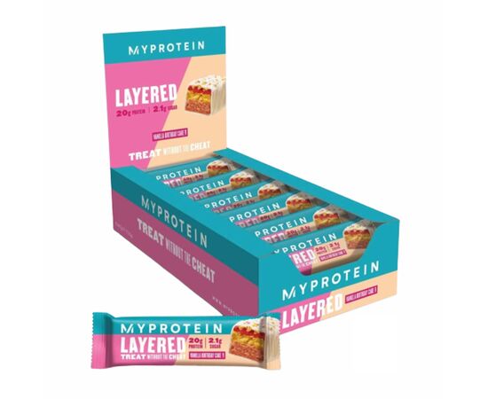 Купить Retail Layered Bar - 12x60g Vanilla Birthday Cake, фото , характеристики, отзывы