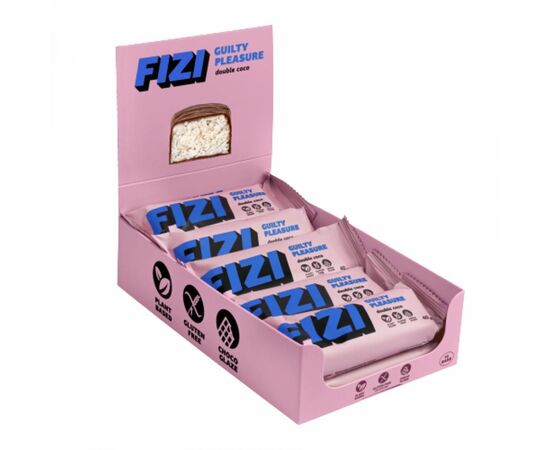 Придбати FIZI Chocolate Bar - 10х40g Double Coconut, image , характеристики, відгуки