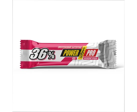 Купить Протеиновые батончики, Protein Bar 36% - 20х60g Raspberry Crushon ( Малина ) - Power Pro, фото , характеристики, отзывы