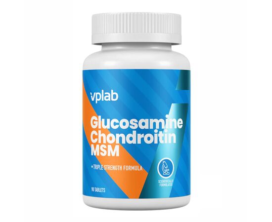 Купить Глюкозамин Хондроитин МСМ (Glucosamine Chondroitin MSM) - 90 tabs - VPLab, фото , характеристики, отзывы