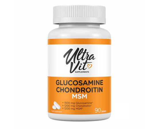 Купить Глюкозамин Хондроитин МСМ ( Ultravit Glucosamine Chondroitin MSM ) - 90 tabs - VPLab , фото , характеристики, отзывы