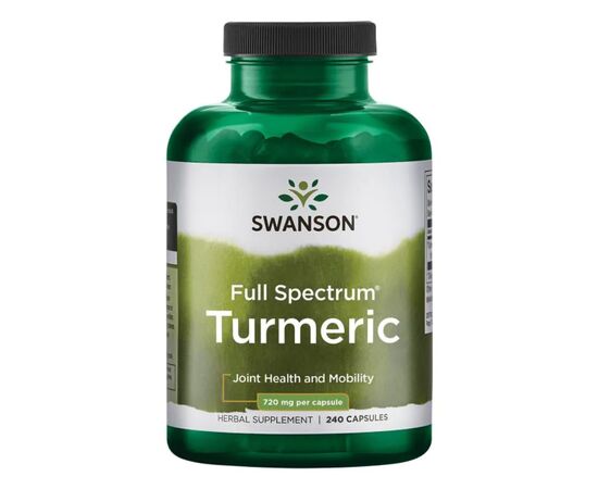 Купить Куркума полного спектра  ( Turmeric)  720 mg - 240 Caps - Swanson, фото , характеристики, отзывы