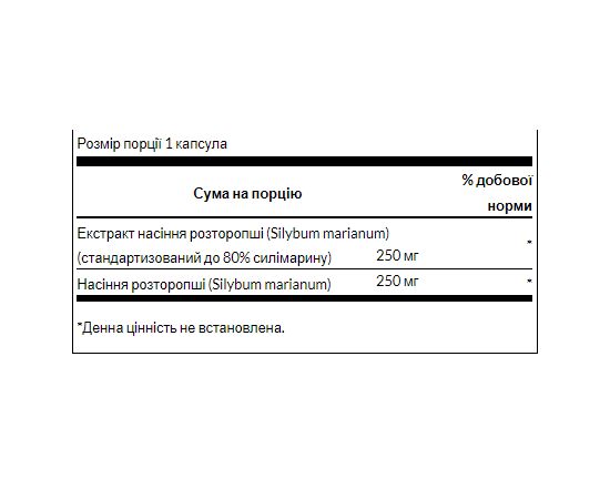 Придбати Milk Thistle - 120caps, image , зображення 2, характеристики, відгуки