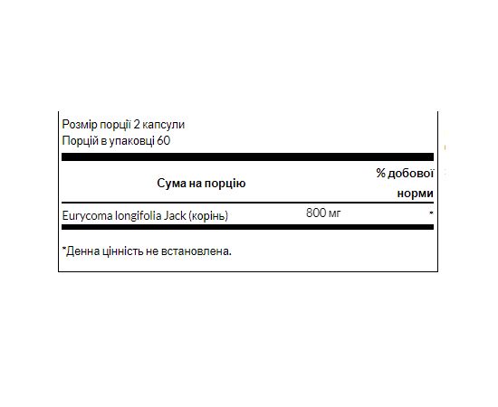 Купить Tongkat Ali -120 caps, фото , изображение 2, характеристики, отзывы