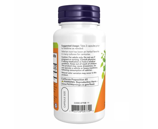 Купить Valerian Root 500mg - 100 vcaps, фото , изображение 3, характеристики, отзывы