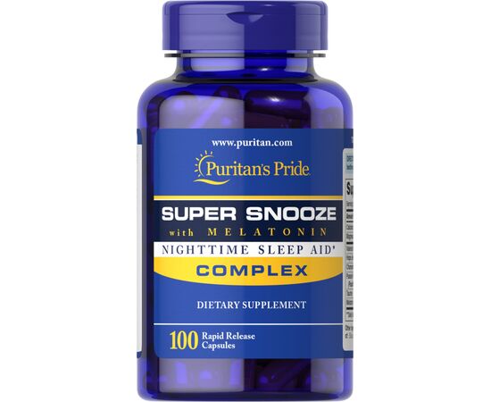 Купить Super Snooze with Melatonin - 100 Capsules, фото , характеристики, отзывы