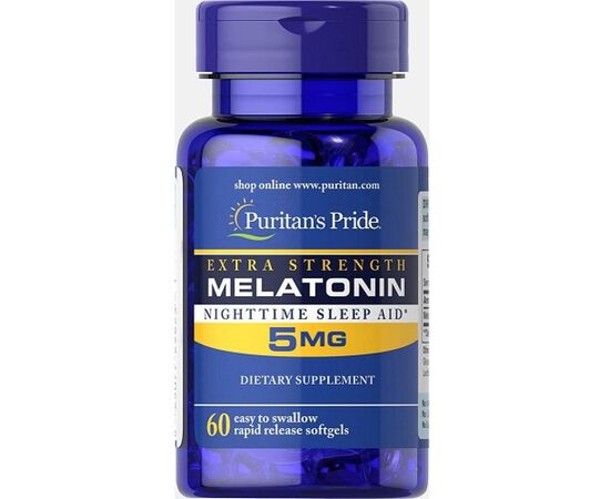 Купить Melatonin Extra Strength 5mg - 60softgels, фото , характеристики, отзывы