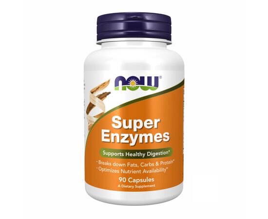 Купить Комплекс Энзимов для поддержки пищеварения, Super Enzyme - 90 caps - Now Foods, фото , характеристики, отзывы