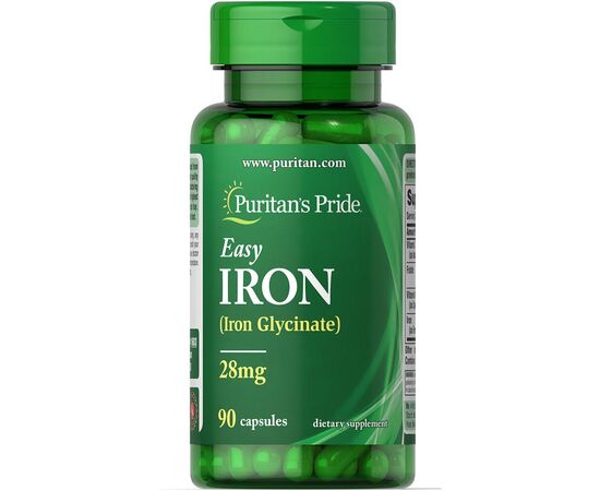 Купить Easy Iron 28 mg (Iron Glycinate) - 90 Capsules, фото , характеристики, отзывы