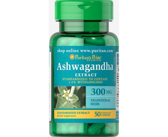 Купить Ashwagandha Standardized Extract 300 mg - 50 Capsules, фото , характеристики, отзывы