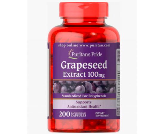 Придбати Grapeseed Extract 100mg - 200caps, image , характеристики, відгуки