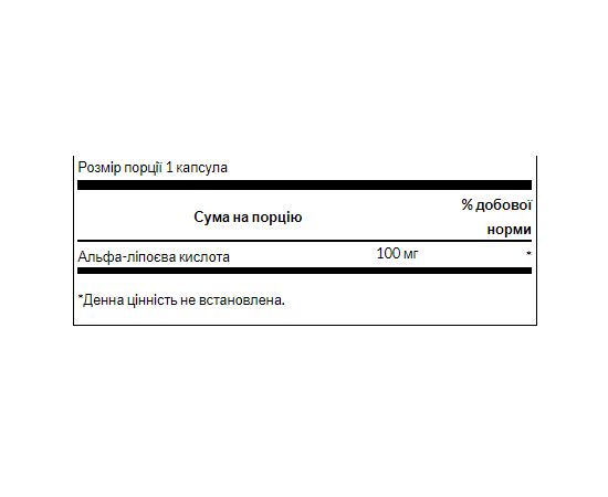 Купить Альфа-липоевая кислота ( Alpha Lipoic Acid ) 100 mg - 120caps - Swanson, фото , изображение 2, характеристики, отзывы