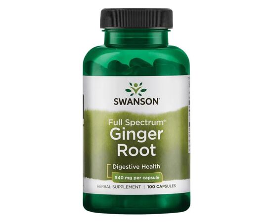 Купить Корень имбиря ( Ginger Root)  540mg - 100 caps - Swanson, фото , характеристики, отзывы