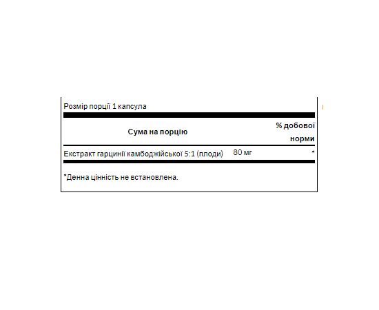 Купить Гарциния Камбоджийская (Garcinia Cambogia)  5:1 Extract 80 mg - 60 Caps - Swanson , фото , изображение 2, характеристики, отзывы