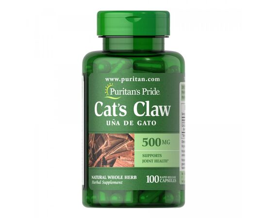 Купить Кошачий коготь, ( Cats Claw )  500mg - 100caps - Puritans Pride, фото , характеристики, отзывы