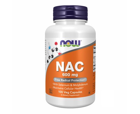 Купить N-Ацетилцистеин, NAC-Acetyl Cysteine ​​600mg - 100 vcaps - Now Foods, фото , характеристики, отзывы