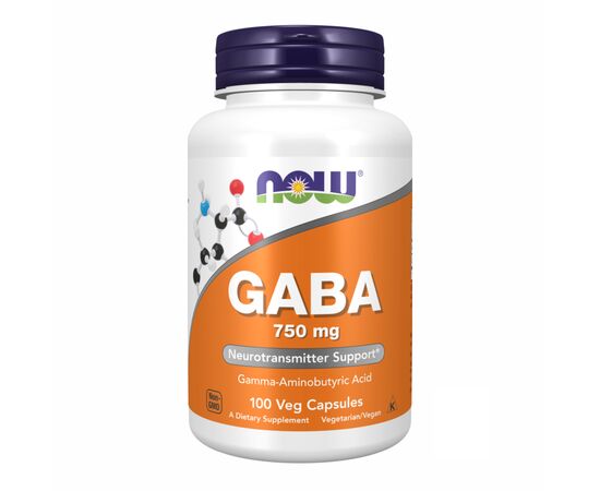 Купить Габа ( GABA ) 750mg - 100 vcaps - Now Foods, фото , характеристики, отзывы