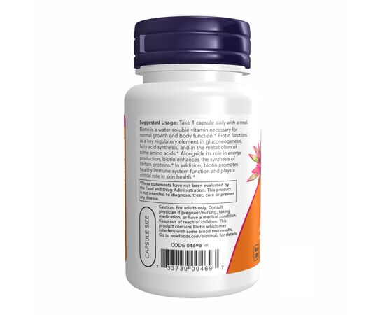 Купить BIOTIN 1000mcg - 100 vcaps, фото , изображение 3, характеристики, отзывы