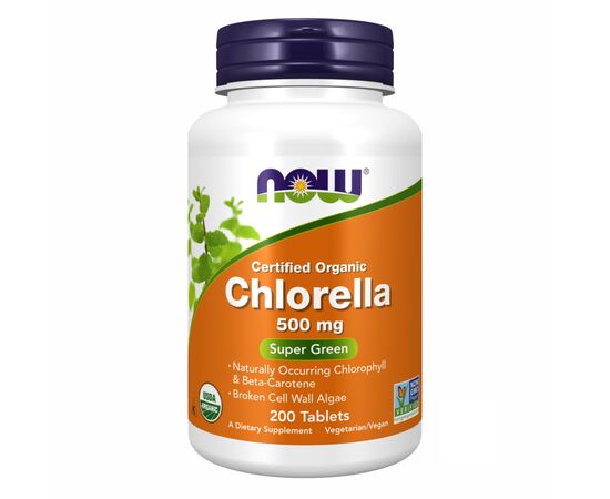 Придбати Organic Chlorella 500mg  - 200 tabs, image , характеристики, відгуки