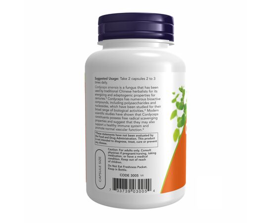 Придбати Кордицепс (Cordyceps)  750 mg - 90 vcaps - NOW FOODS, image , зображення 3, характеристики, відгуки