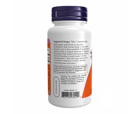 Купить Alpha Lipoic Acid 250 mg - 60 vcaps, фото , изображение 3, характеристики, отзывы