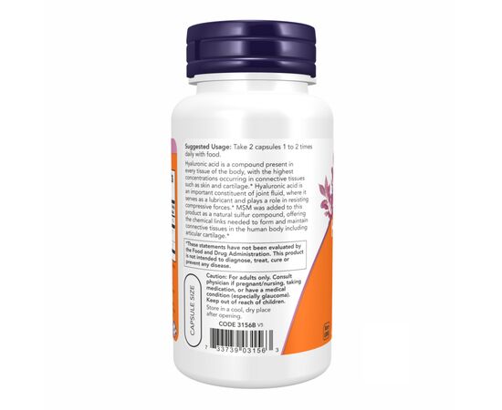 Купить Hyaluronic Acid 50 mg - 60vcaps, фото , изображение 3, характеристики, отзывы