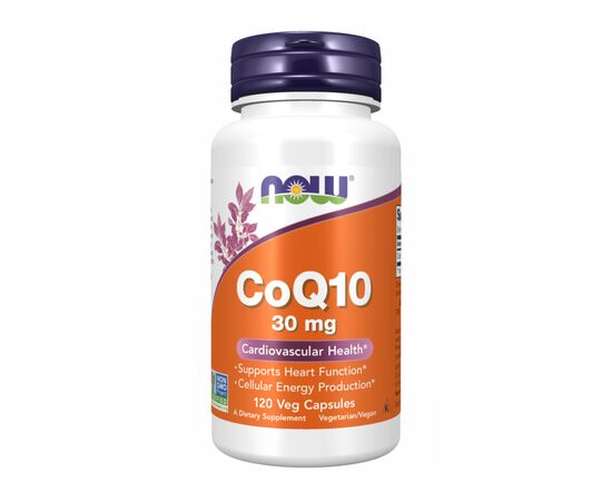 Купить Коэнзим Q10 ( CoQ10 ) 30mg - 120 vcaps -Now Foods, фото , характеристики, отзывы