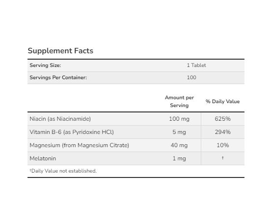 Придбати Melatonin 1 mg - 100 tabs, image , зображення 2, характеристики, відгуки