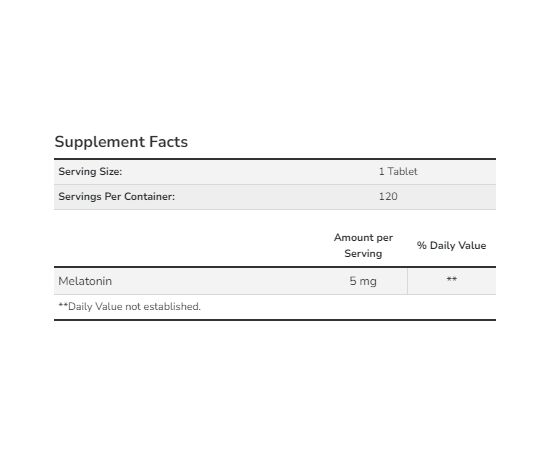 Купить Мелатонин (Melatonin) Melatonin 5 mg - 120 tabs - Now Foods, фото , изображение 2, характеристики, отзывы