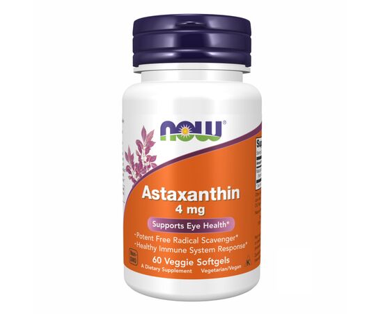 Придбати Astaxanthin 4 mg - 60 Veg Softgels, image , характеристики, відгуки