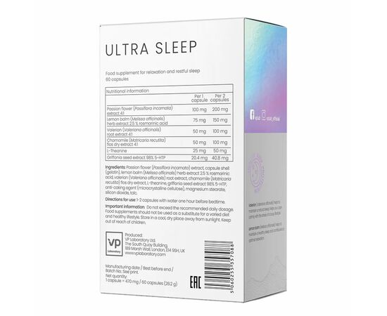 Придбати Ultra Sleep - 60 caps, image , зображення 2, характеристики, відгуки