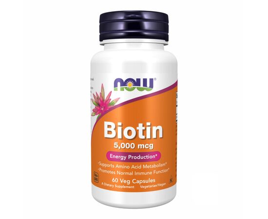 Купить BIOTIN 5000mcg - 60 vcaps, фото , характеристики, отзывы