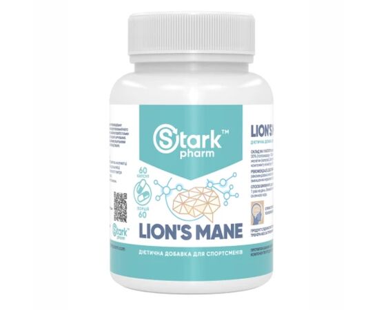 Купить Ежовик гребенчатый (Pharm Lions Mane) 500mg - 60caps - Stark Pharm, фото , характеристики, отзывы