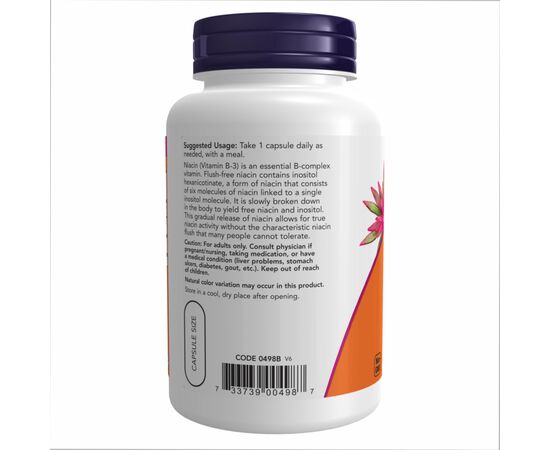 Купить Flush Free Niacin 500mg - 90 vcaps, фото , изображение 3, характеристики, отзывы