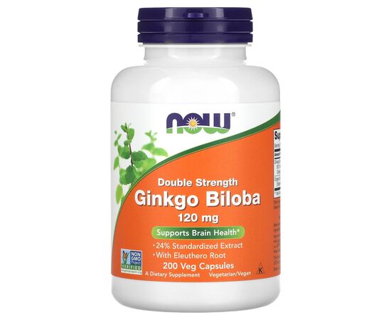 Купить Гинкго Билоба (Ginkgo Biloba) 120mg-200 vcaps - Now Foods, фото , характеристики, отзывы