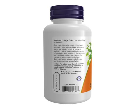 Купить Готу Кола ( Gotu Kola ) 450mg - 100 vcaps - Now Foods, фото , изображение 3, характеристики, отзывы