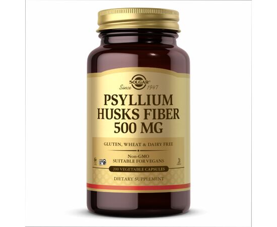 Купить Psyllium Husks Fiber 500 mg - 200 Vcaps, фото , характеристики, отзывы