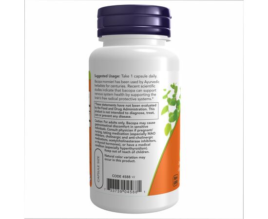 Купить Bacopa Extract 450 mg - 90 vcaps, фото , изображение 3, характеристики, отзывы