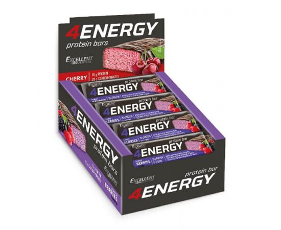 Купить Протеиновые батончики, 4 ENERGY - 24x40g Berry (Лесные ягоды) - VALE, фото , характеристики, отзывы