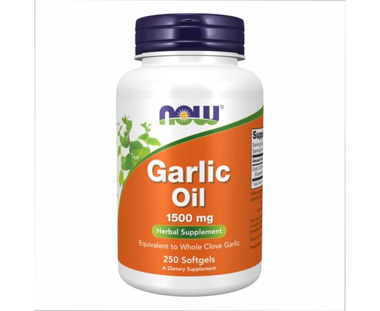 Купить Чесночное масло ( Garlic Oil)  1500 mg - 250 softgels - Now Foods, фото , характеристики, отзывы