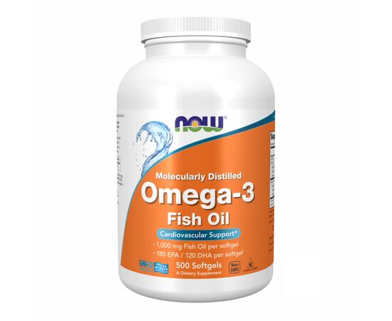 Придбати Омега 3 ( Omega 3) 1000mg - 500 Sgels - Now Foods, image , характеристики, відгуки