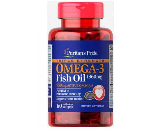 Купить Omega-3 Triple Strength 1360mg - 60caps, фото , характеристики, отзывы