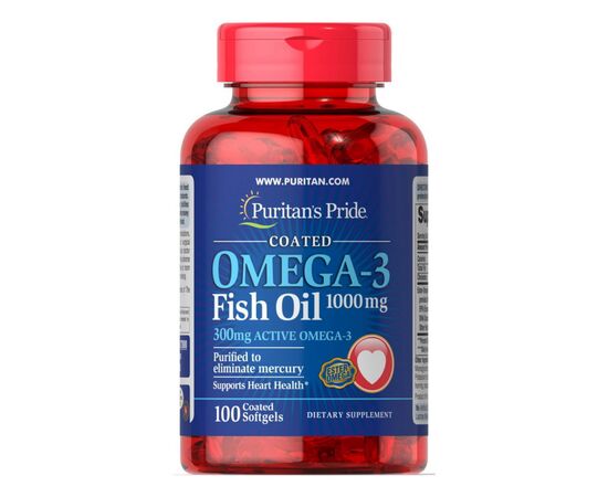 Купить Omega-3 Fish Oil 1000 mg (300 mg Active Omega-3) - 100 Softgels, фото , характеристики, отзывы