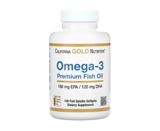 Купить Omega-3 Premium Fish Oil 180mg - 100 softgels, фото , характеристики, отзывы