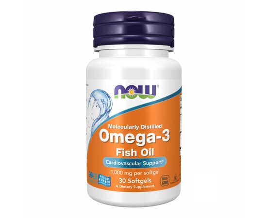 Купить Омега-3 (Omega-3) 1000mg - 30 sgels - Now Foods, фото , характеристики, отзывы