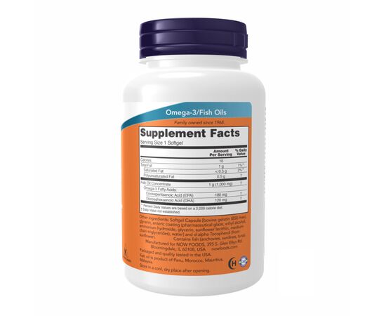 Купить Омега-3 (Omega-3) Enteric - 90 sgels - Now Foods, фото , изображение 2, характеристики, отзывы